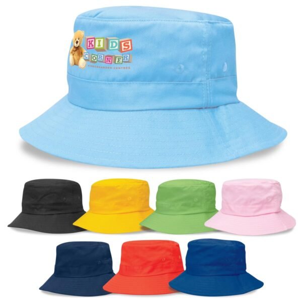 Kids Twill Bucket Hat w/Toggle - Image 4