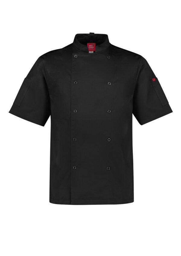 Mens Zest Short Sleeve Chef Jacket - Image 3