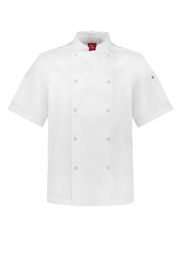 Mens Zest Short Sleeve Chef Jacket - Image 2