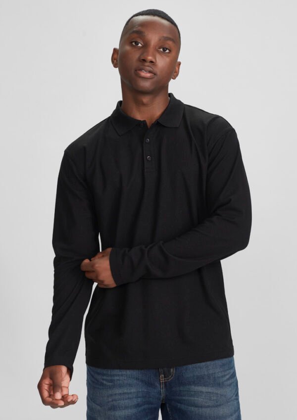 Mens Crew Long Sleeve Polo