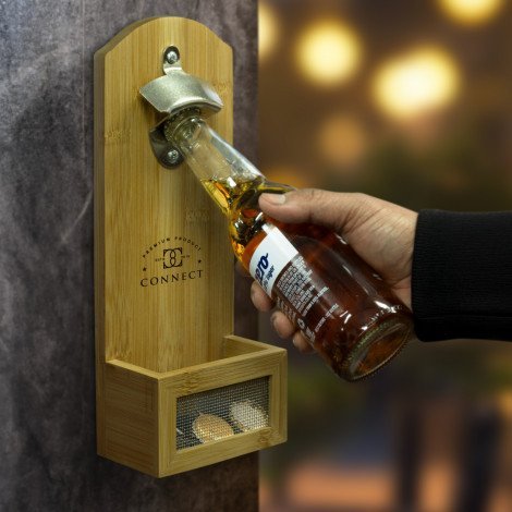 NATURA Bamboo Wall Mounted Bottle Opener - Image 7