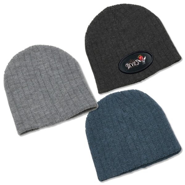 Heather Cable Knit Beanie - Image 2