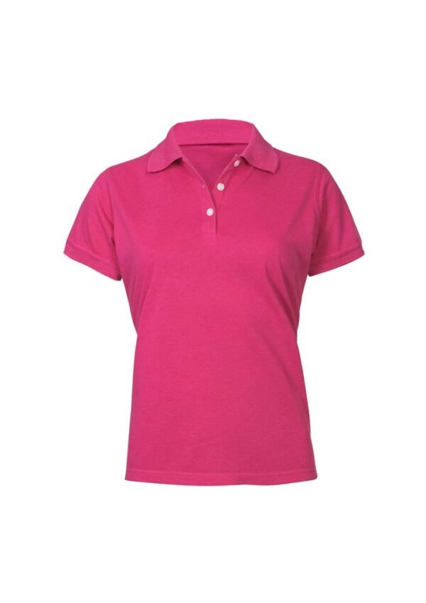 Womens Neon Short Sleeve Polo - Image 2