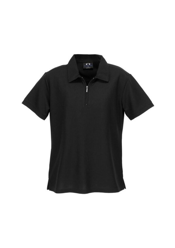 Womens Micro Waffle Short Sleeve Polo - Image 3