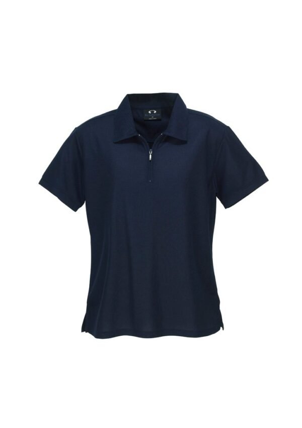 Womens Micro Waffle Short Sleeve Polo - Image 2