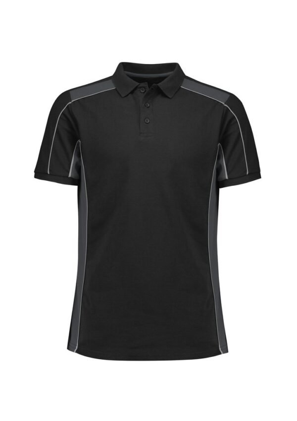 Unisex Grid Short Sleeve Polo - Image 3